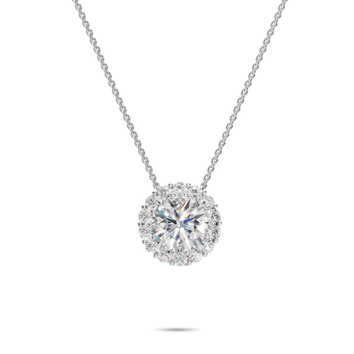Round Brilliant Diamond Micropavé Pendant