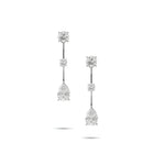Pendientes clásicos de diamantes y esmeraldas Infinity 