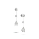 Pendientes clásicos de diamantes y esmeraldas Infinity 