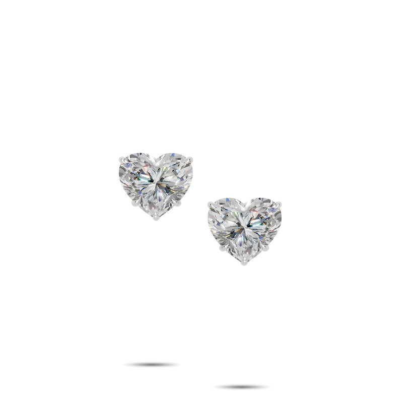 Pendientes clásicos de diamantes y esmeraldas Infinity 