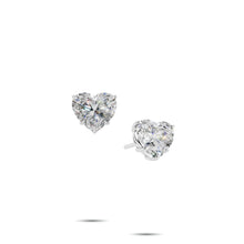 Pendientes clásicos de diamantes y esmeraldas Infinity 