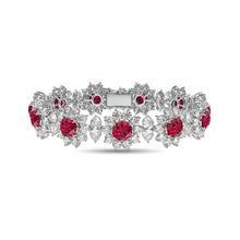 Fancy Flower Ruby and Diamond Bracelet