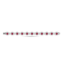 Fancy Flower Ruby and Diamond Bracelet