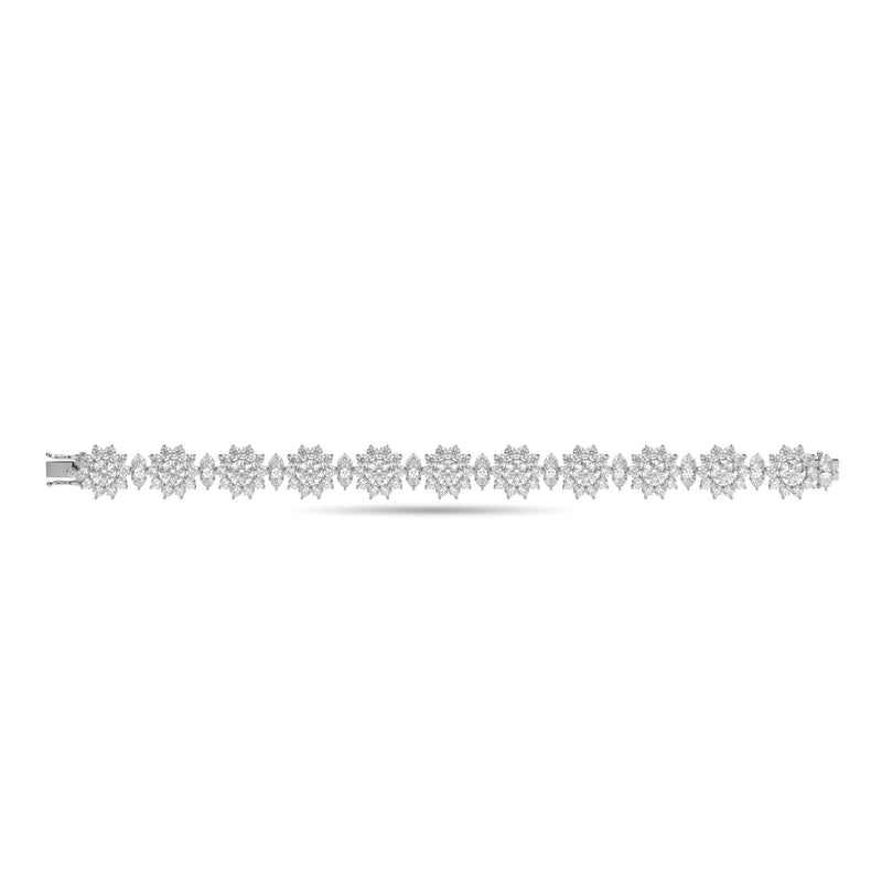 Fancy Flower Diamond Bracelet