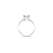 Flame Square Emerald Cut Diamond Engagement Ring