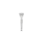 Flame Square Emerald Cut Diamond Engagement Ring