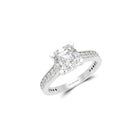 Flame Square Emerald Cut Diamond Engagement Ring