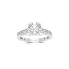 Flame Square Emerald Cut Diamond Engagement Ring