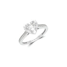 Flame Heart Shape Diamond Engagement Ring