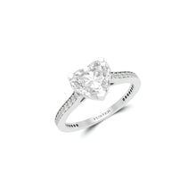 Flame Heart Shape Diamond Engagement Ring