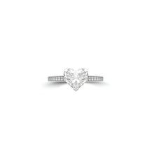 Flame Heart Shape Diamond Engagement Ring