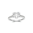 Flame Heart Shape Diamond Engagement Ring