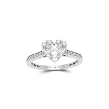 Flame Heart Shape Diamond Engagement Ring