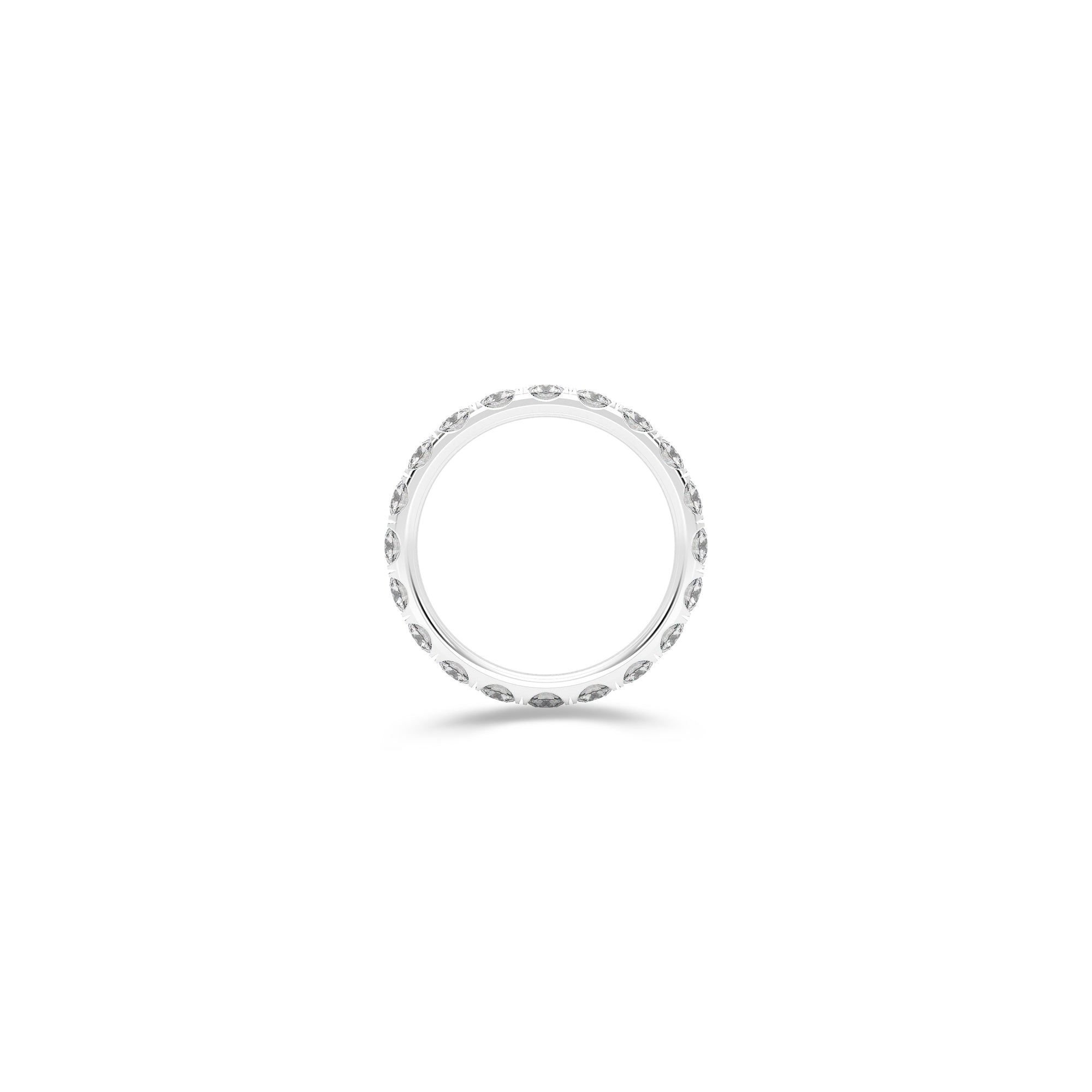 Round Diamond Wedding Band