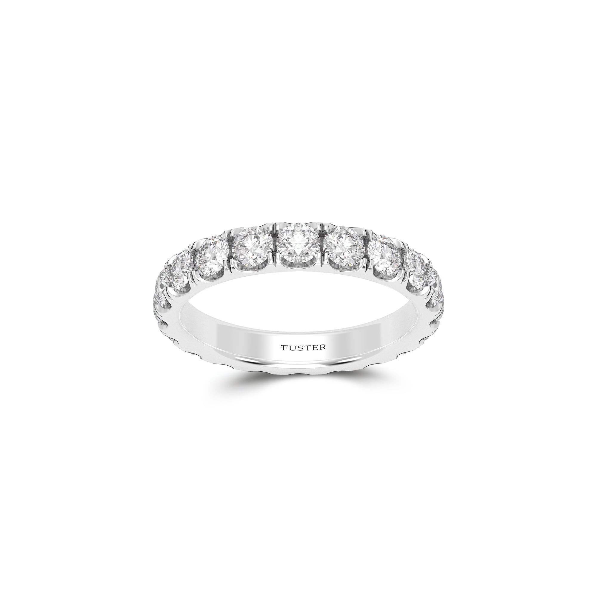 Round Diamond Wedding Band