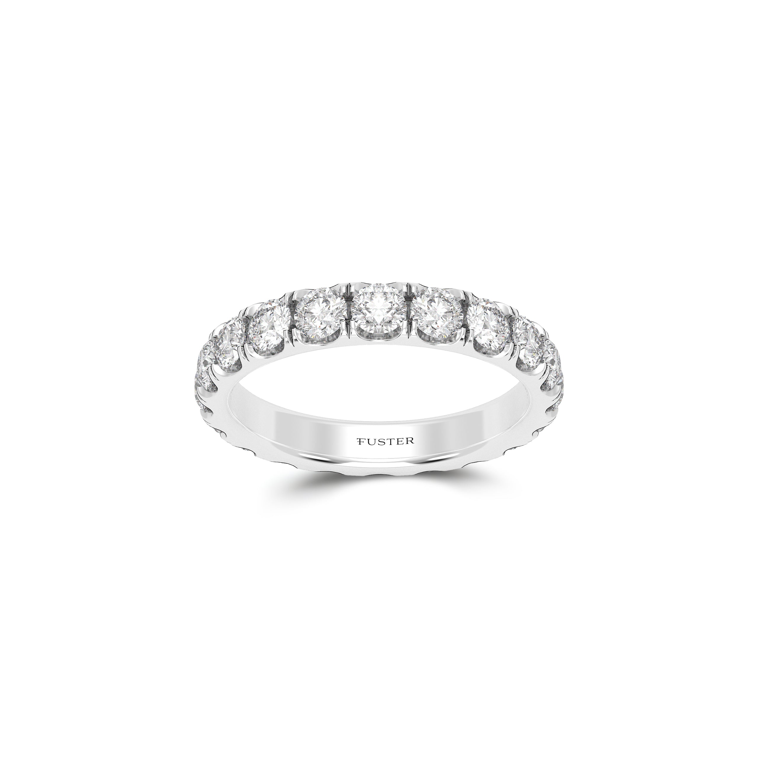 Round Diamond Wedding Band