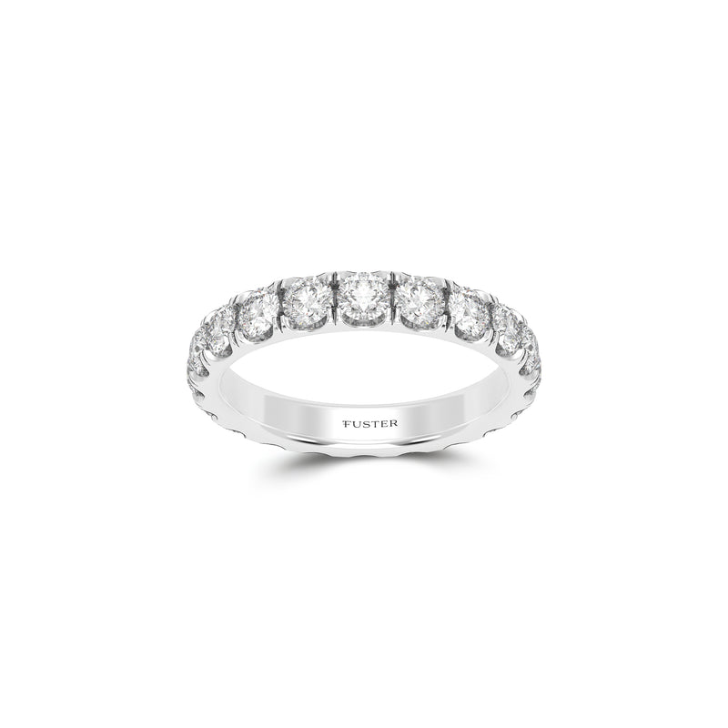 Round Diamond Wedding Band
