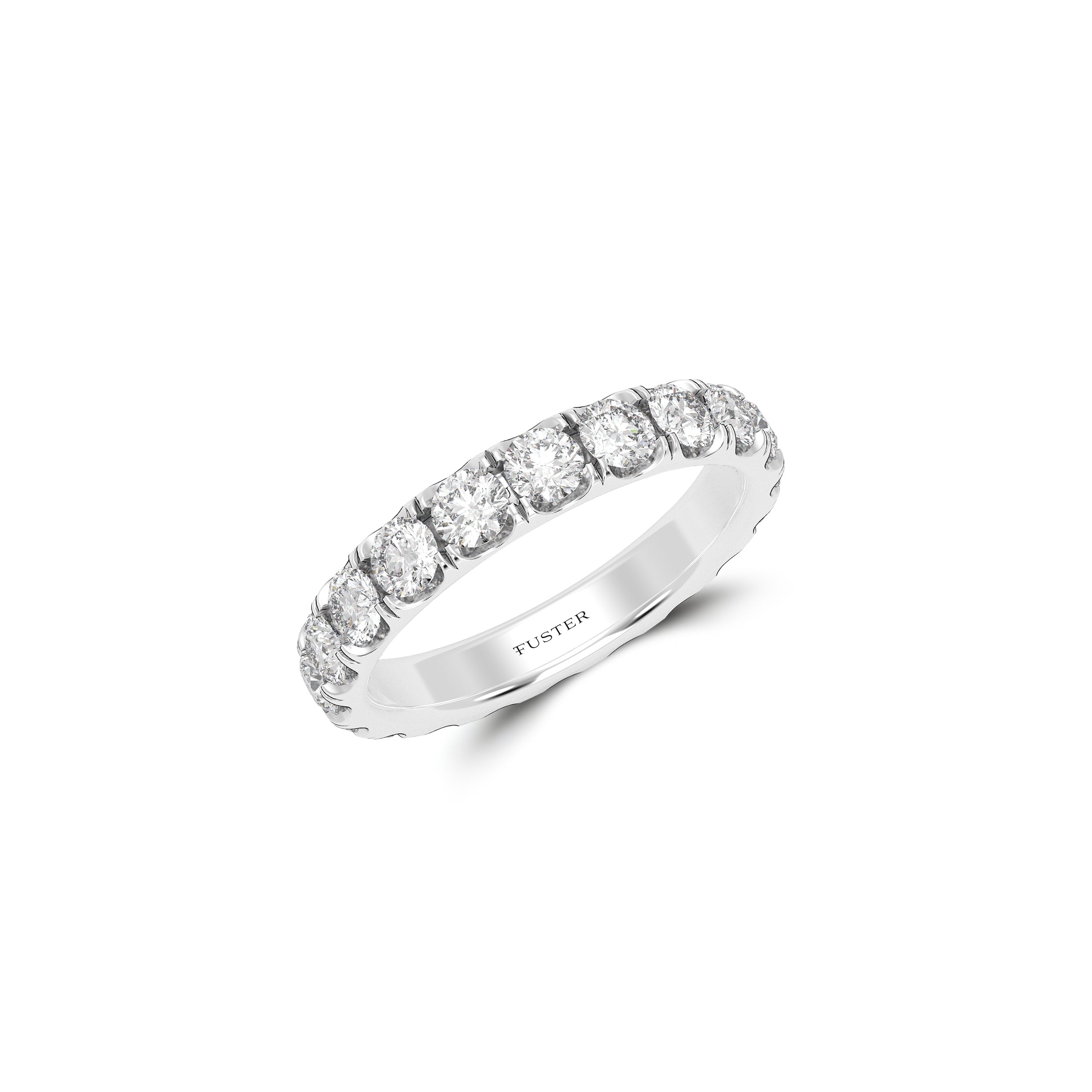 Round Diamond Wedding Band