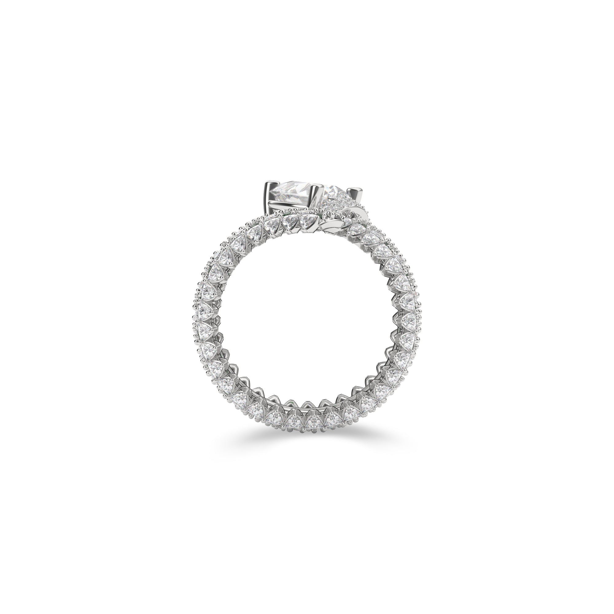 Anillo exclusivo Fuster con diamantes en espiral clásicos