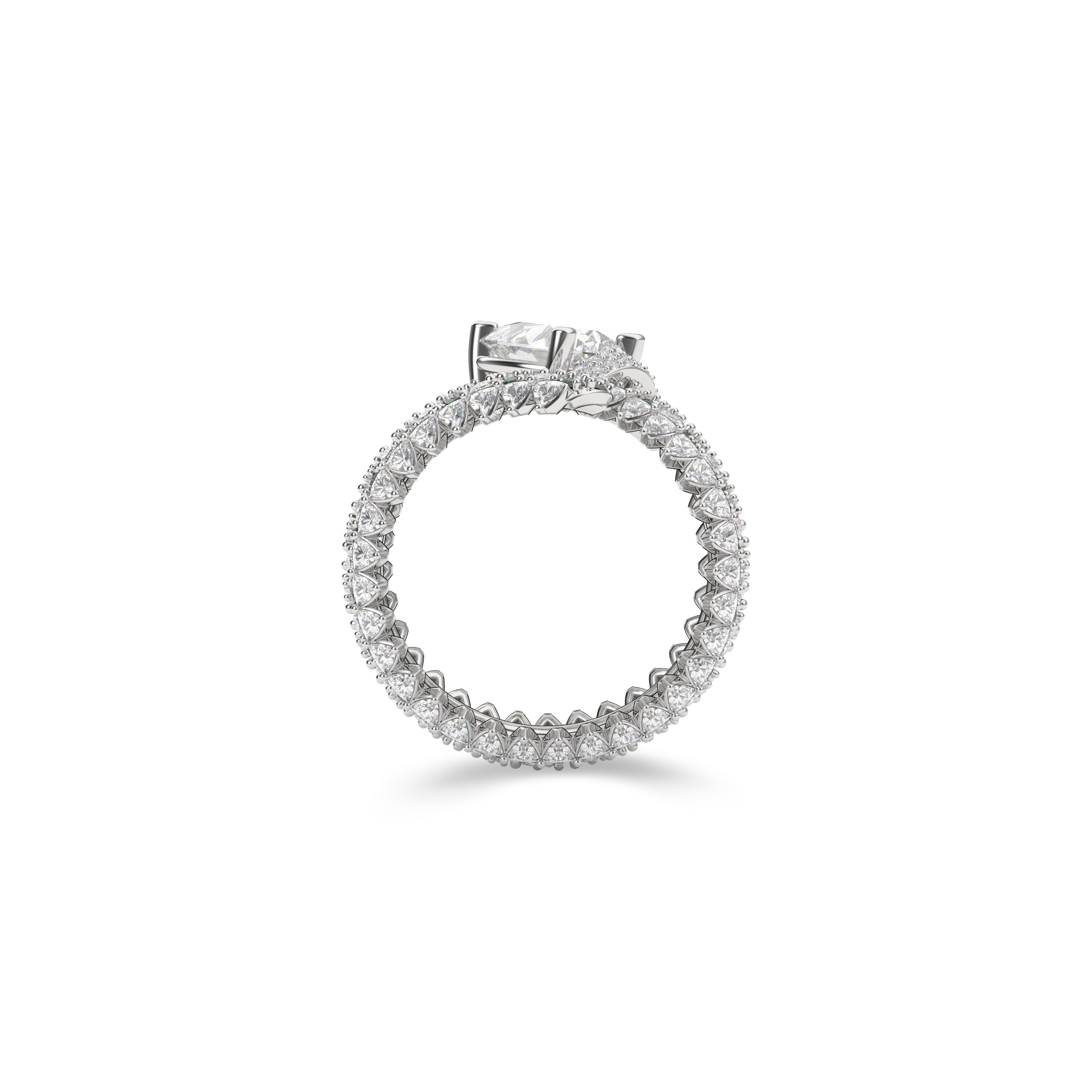 Anillo exclusivo Fuster con diamantes en espiral clásicos