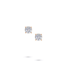 Round Diamond Stud Earrings - 4 Prong