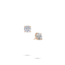 Round Diamond Stud Earrings - 4 Prong