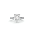 Fancy Flower White Diamond Ring