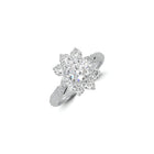 Fancy Flower White Diamond Ring