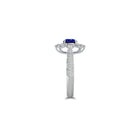 Fancy Flower Sapphire and White Diamond Ring