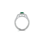 Fancy Flower Emerald and White Diamond Ring