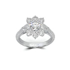 Fancy Flower White Diamond Ring