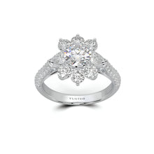 Fancy Flower White Diamond Ring