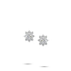 Fancy Flower White Diamond Earrings