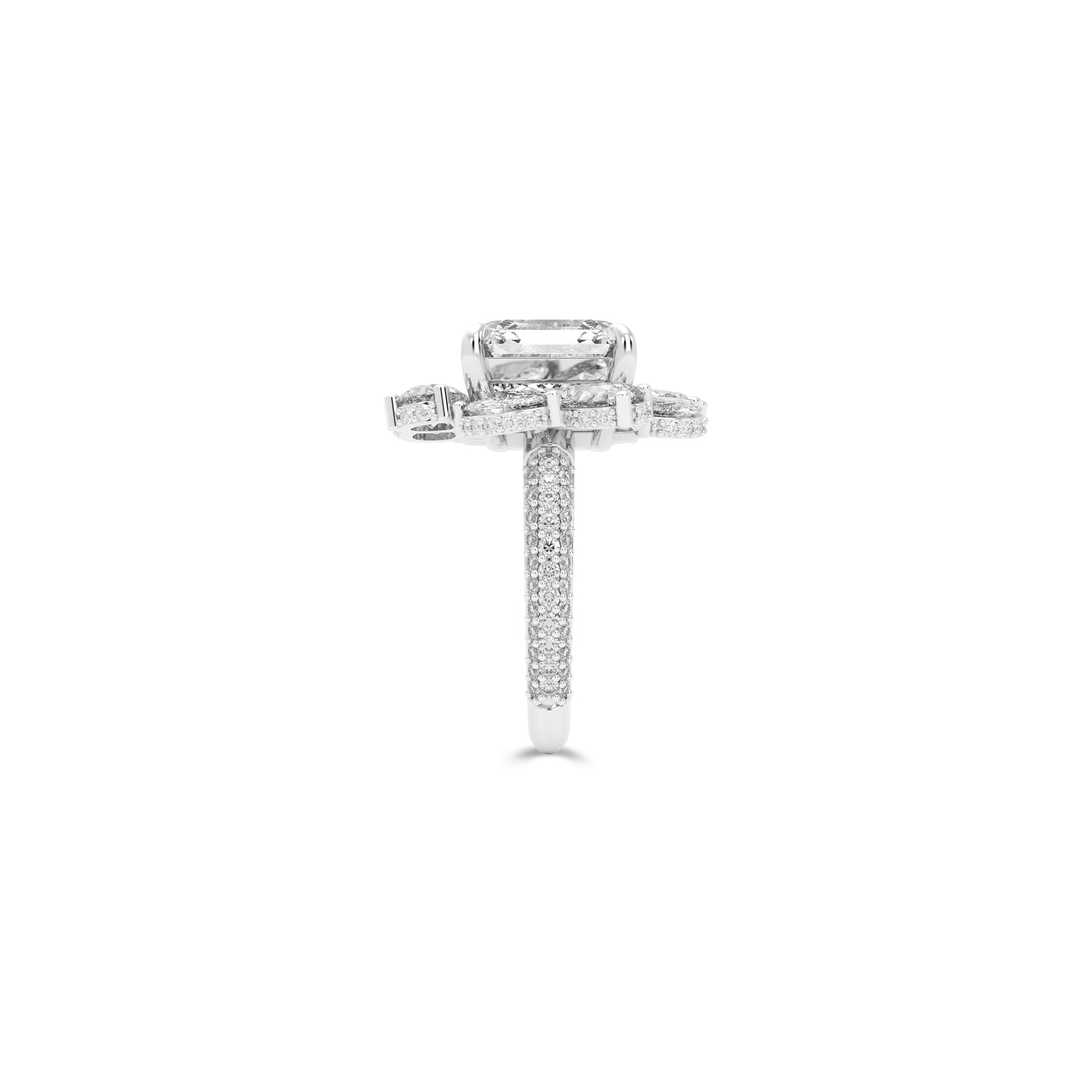 Anastasia’s Emerald Square Cut Diamond Ring
