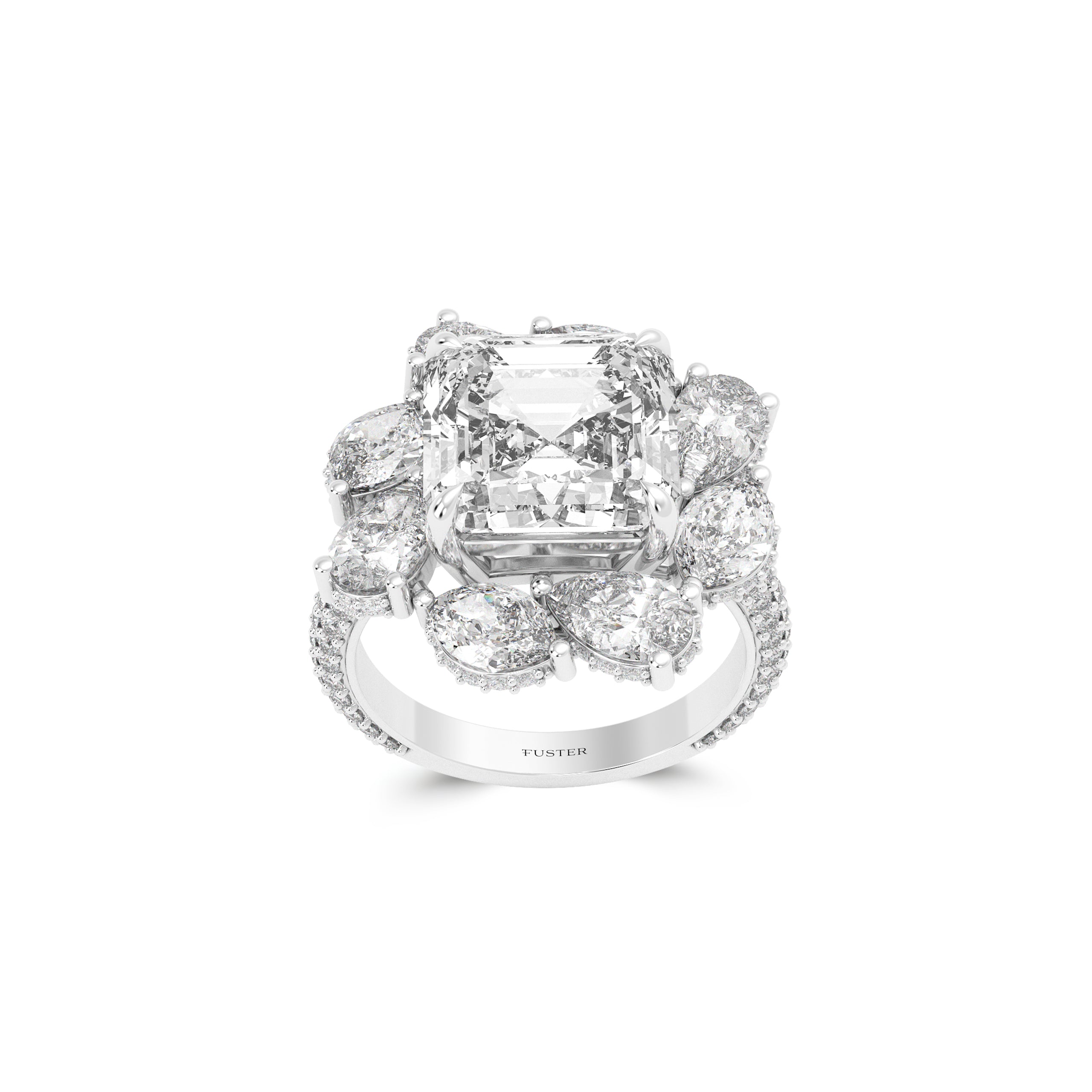 Anastasia’s Emerald Square Cut Diamond Ring
