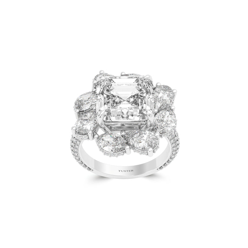 Anastasia’s Emerald Square Cut Diamond Ring