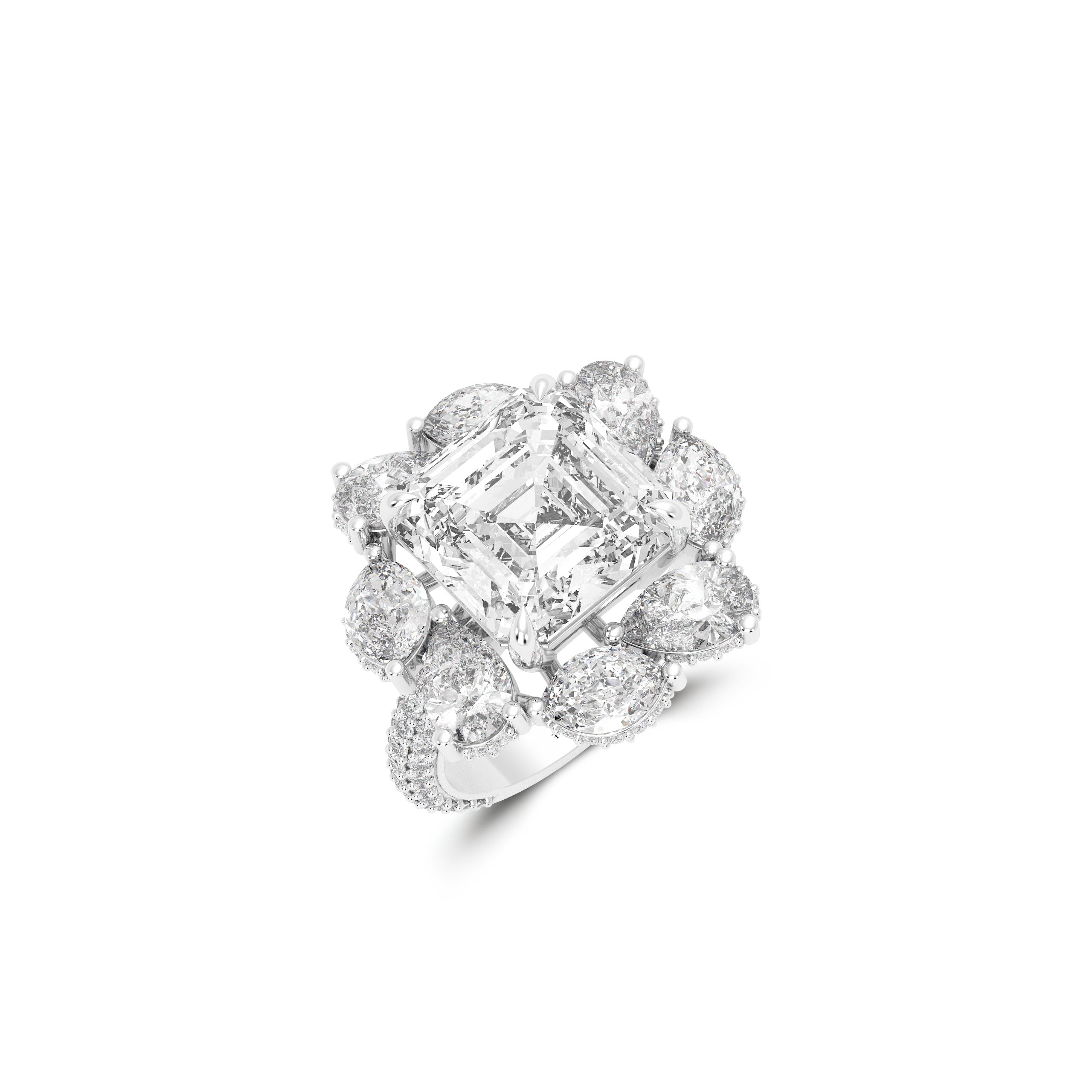 Anastasia’s Emerald Square Cut Diamond Ring