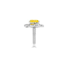Anastasia’s Fancy Yellow Emerald Square Cut and Diamond Ring