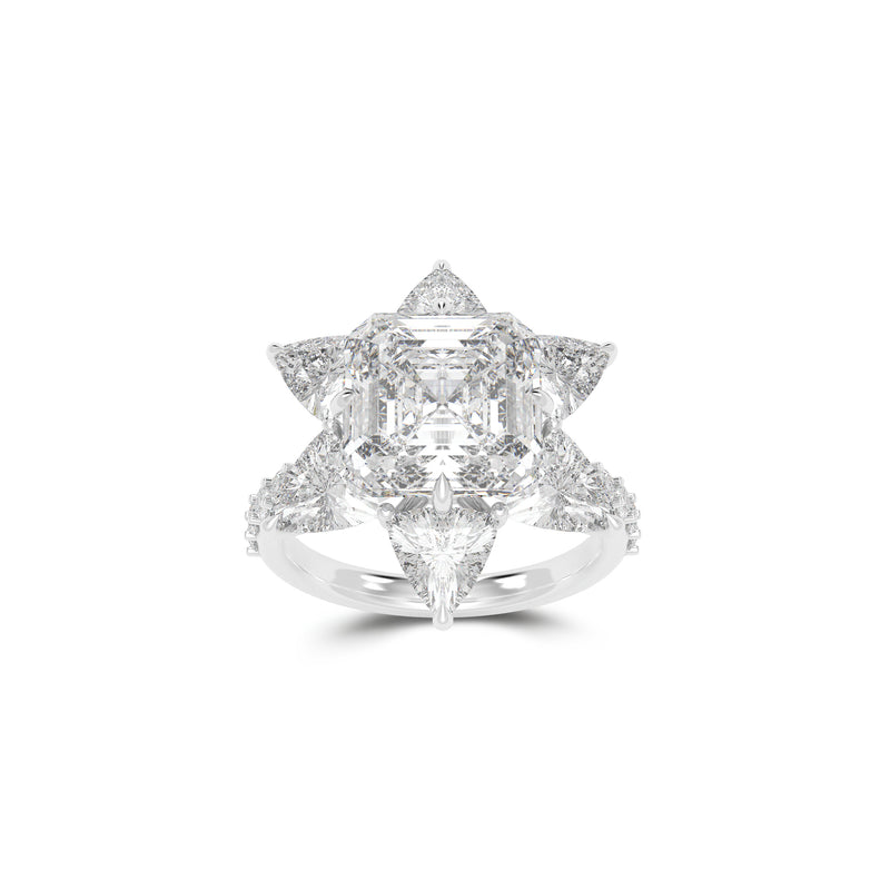 Radiant Cut White Diamond Ring
