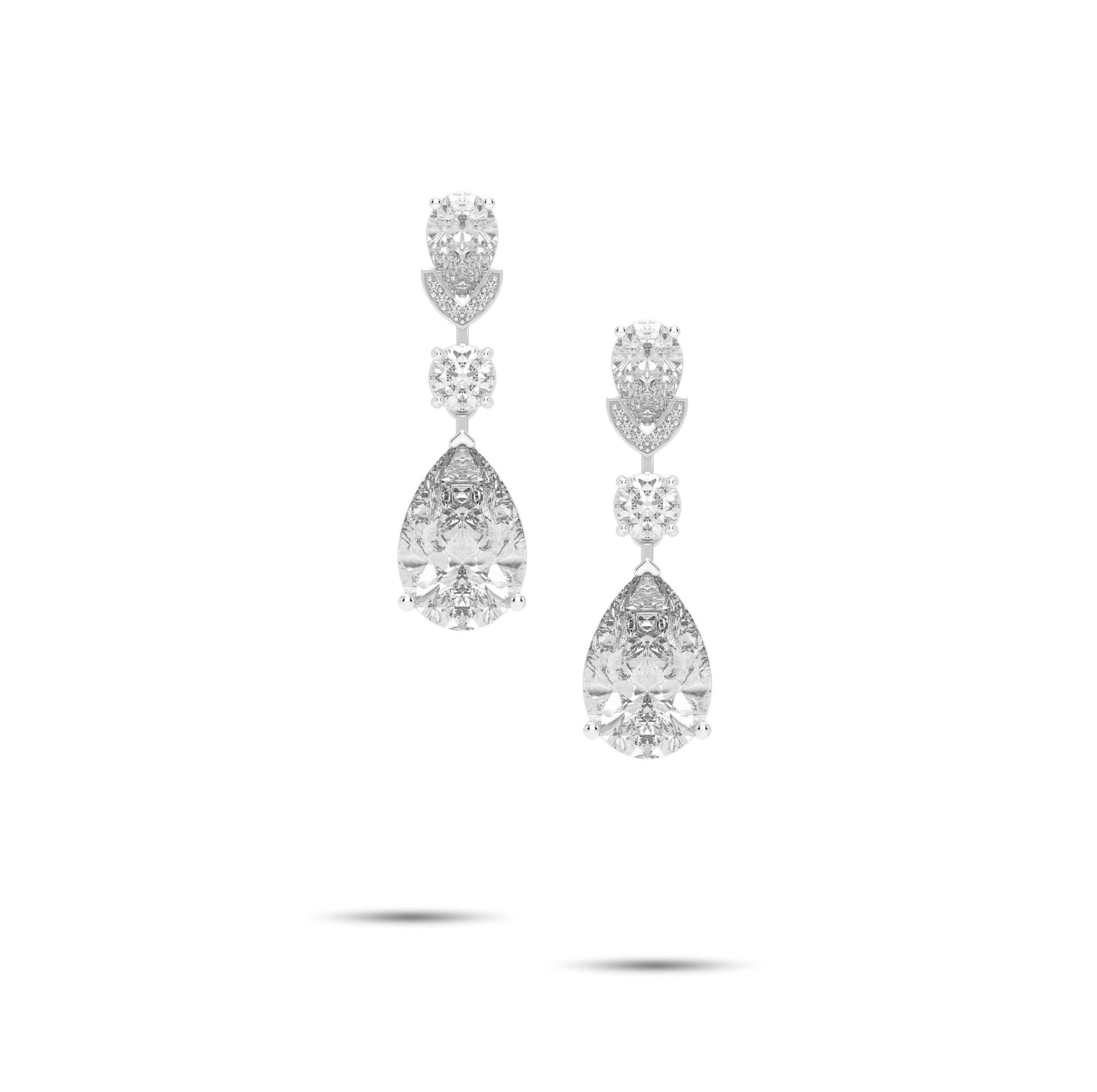 Diamond Pear Shape Earrings