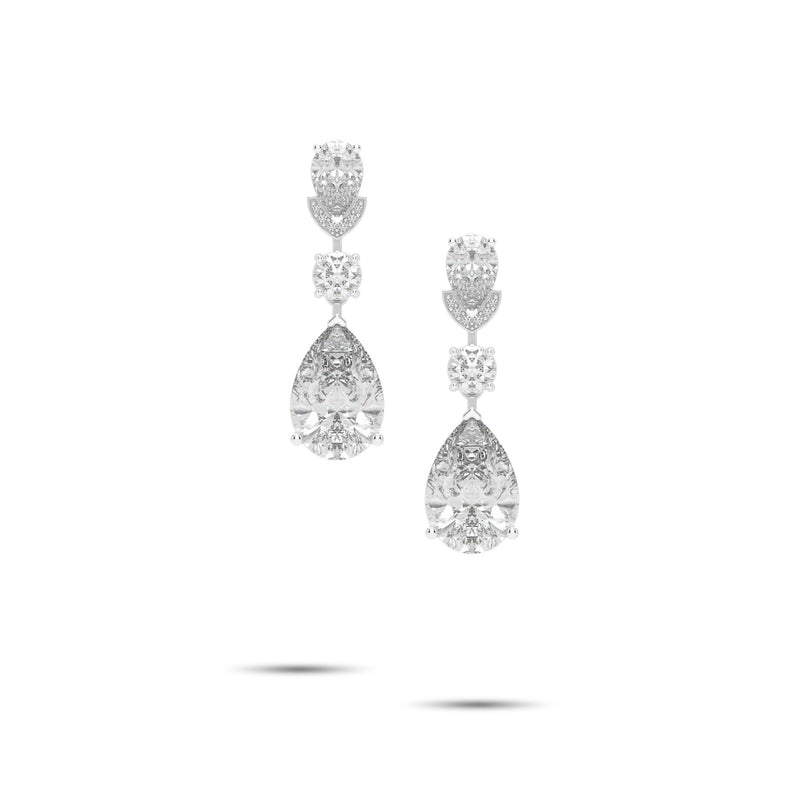 Diamond Pear Shape Earrings