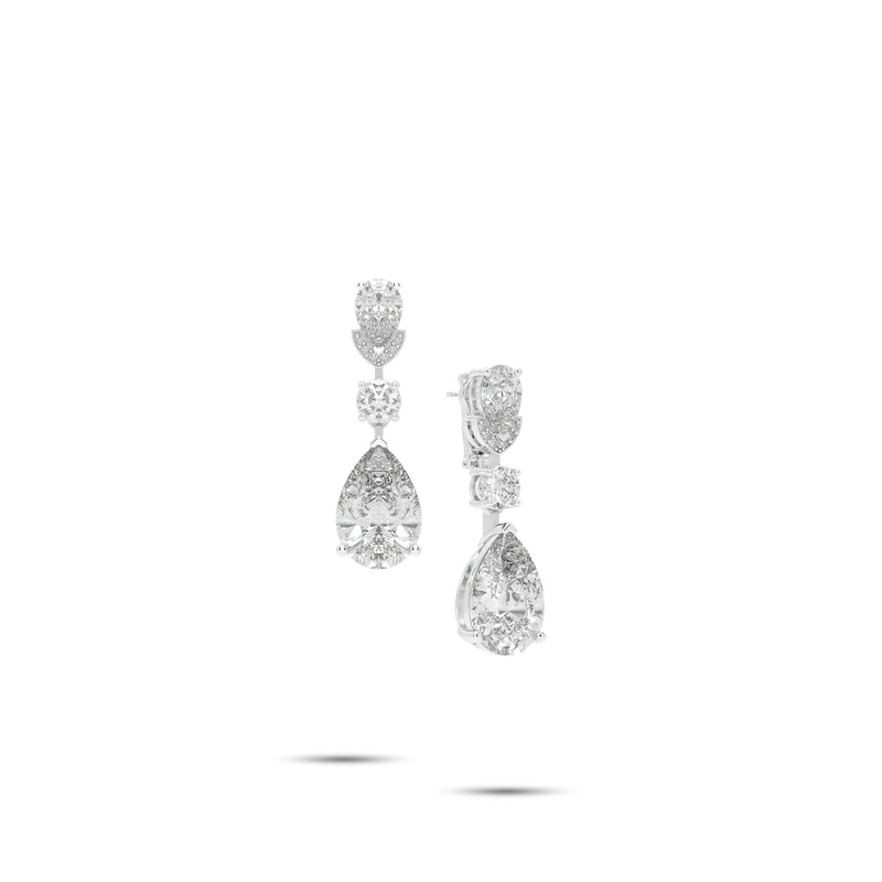 Diamond Pear Shape Earrings