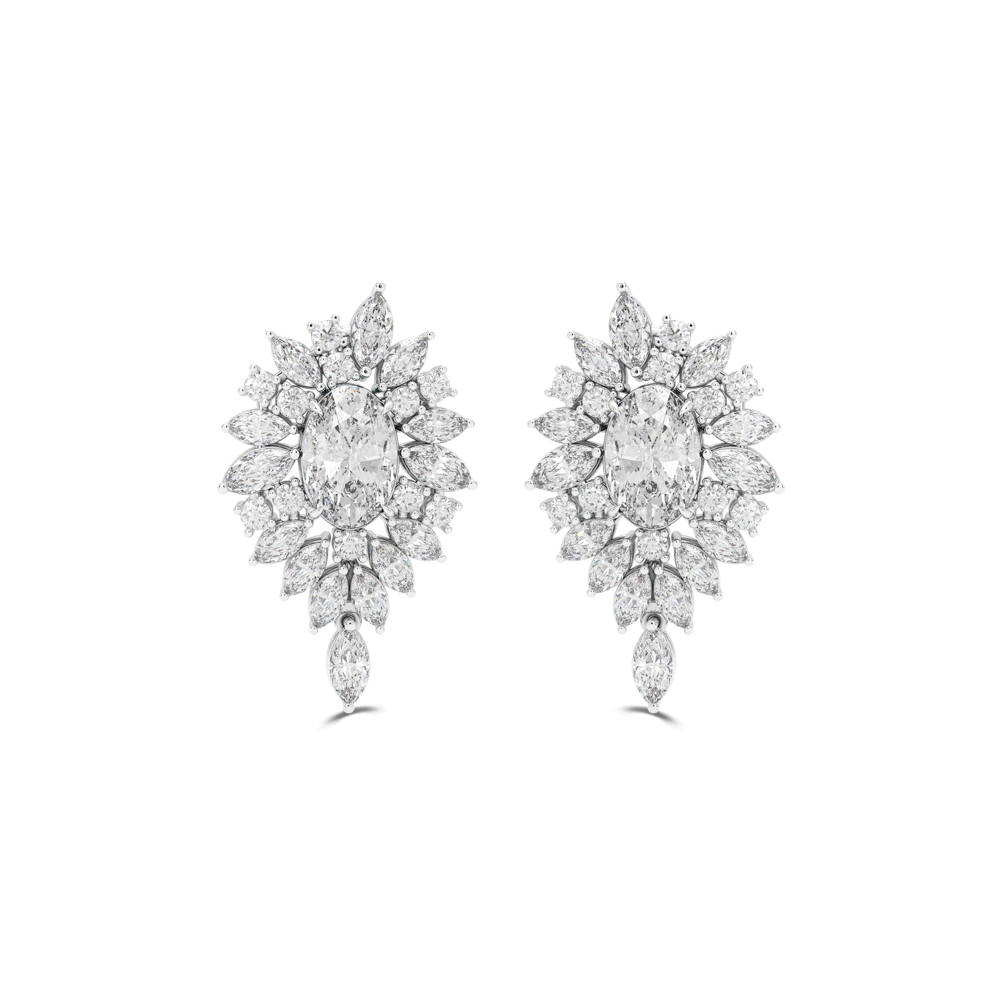 Oval Diamond Multi-shape Earrings