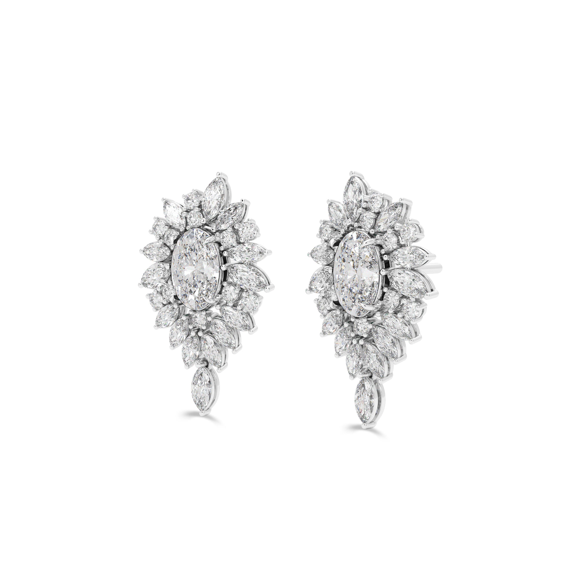 Oval Diamond Multi-shape Earrings