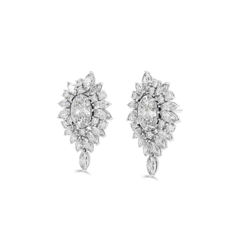 Oval Diamond Multi-shape Earrings