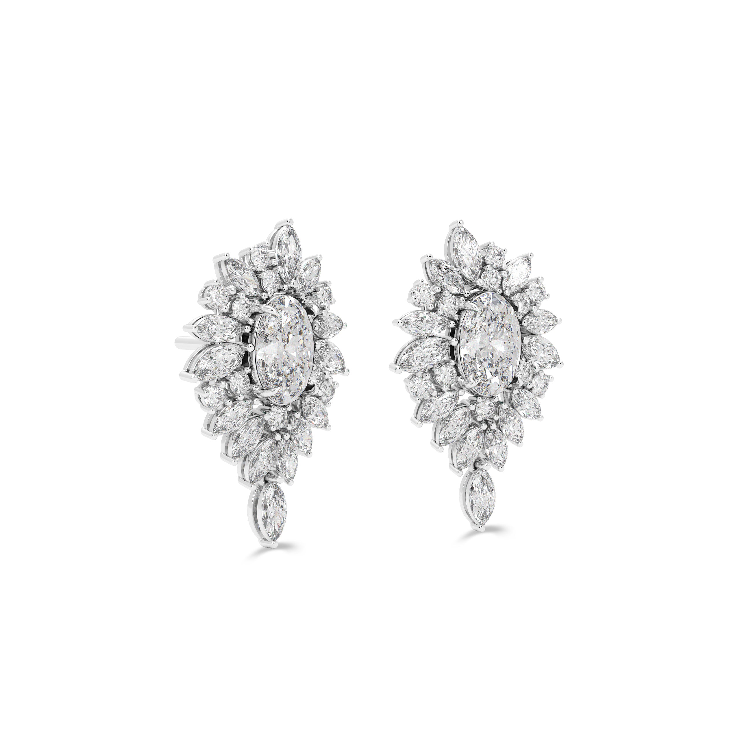 Oval Diamond Multi-shape Earrings