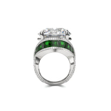 An Illustrious Emerald and White High Jewellery Ring