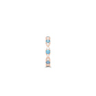 Fuster Navette Signature Aqua Blue Diamond  and Diamond Ring