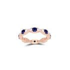Fuster Navette Signature Sapphire and Diamond Ring