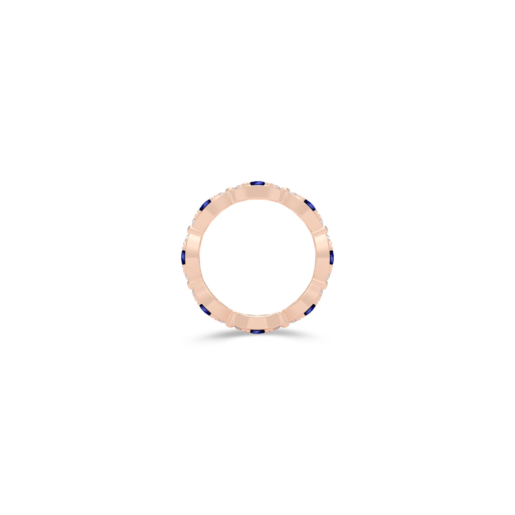 Fuster Navette Signature Sapphire and Diamond Ring